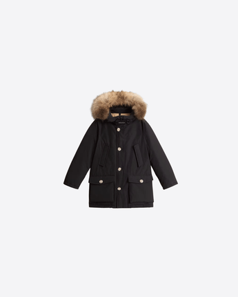 WOOLRICH GIACCA ARTIC PARKA IN RAMAR CLOTH CON PELLICCIA REMOVIBILE