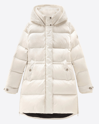 WOOLRICH PIUMINO ALSEA CON CAPPUCCIO IN NYLON ELASTICIZZATO