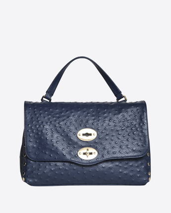 ZANELLATO BORSA BLU / S BORSA POSTINA CON BORCHIE