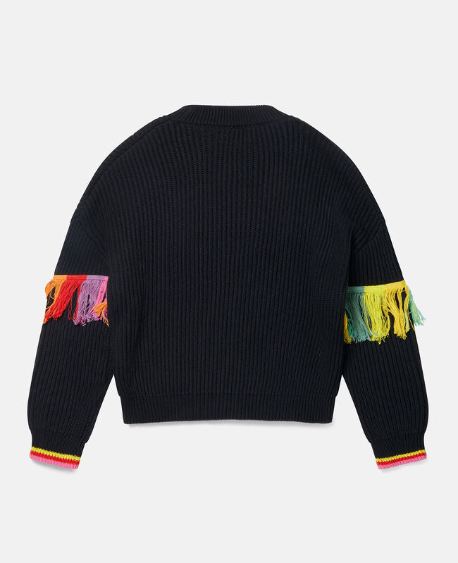 STELLA McCARTNEY | MAGLIA CON FRANGE ARCOBALENO