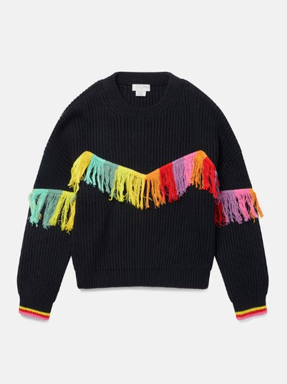 STELLA McCARTNEY | MAGLIA CON FRANGE ARCOBALENO