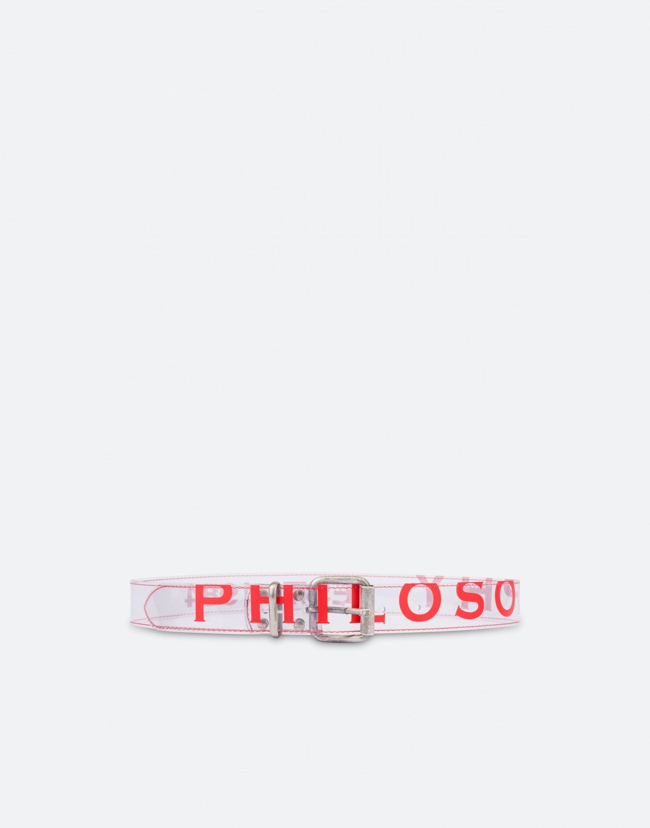 PHILOSOPHY | CINTURA IN PVC TRASPARENTE LOGO PRINT