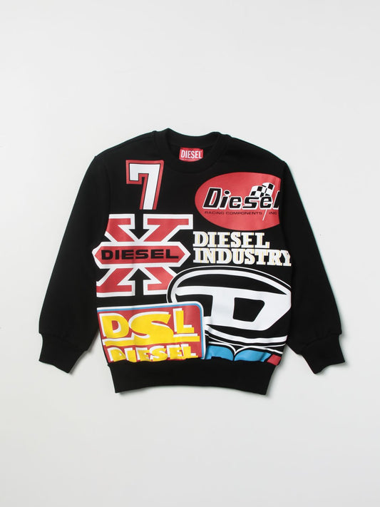 DIESEL | FELPA CON LOGO PATCHWORK