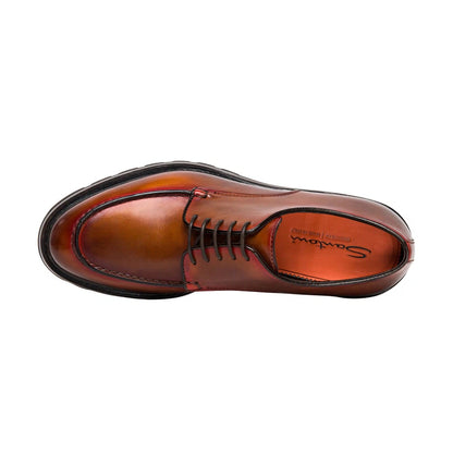 SANTONI | STRINGATA DERBY IN PELLE ANTICATA